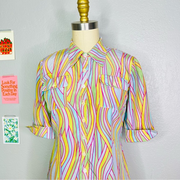 Anthropologie silk ultra rare vintage dress size xs - Picture 7 of 9